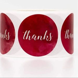 100 - 1.5” Thank You Stickers Simply Red